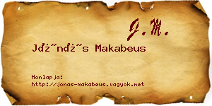 Jónás Makabeus névjegykártya